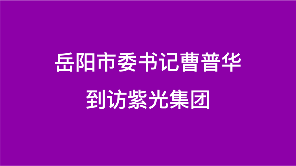 岳阳市委书记曹普华到访和记娱乐官网集团