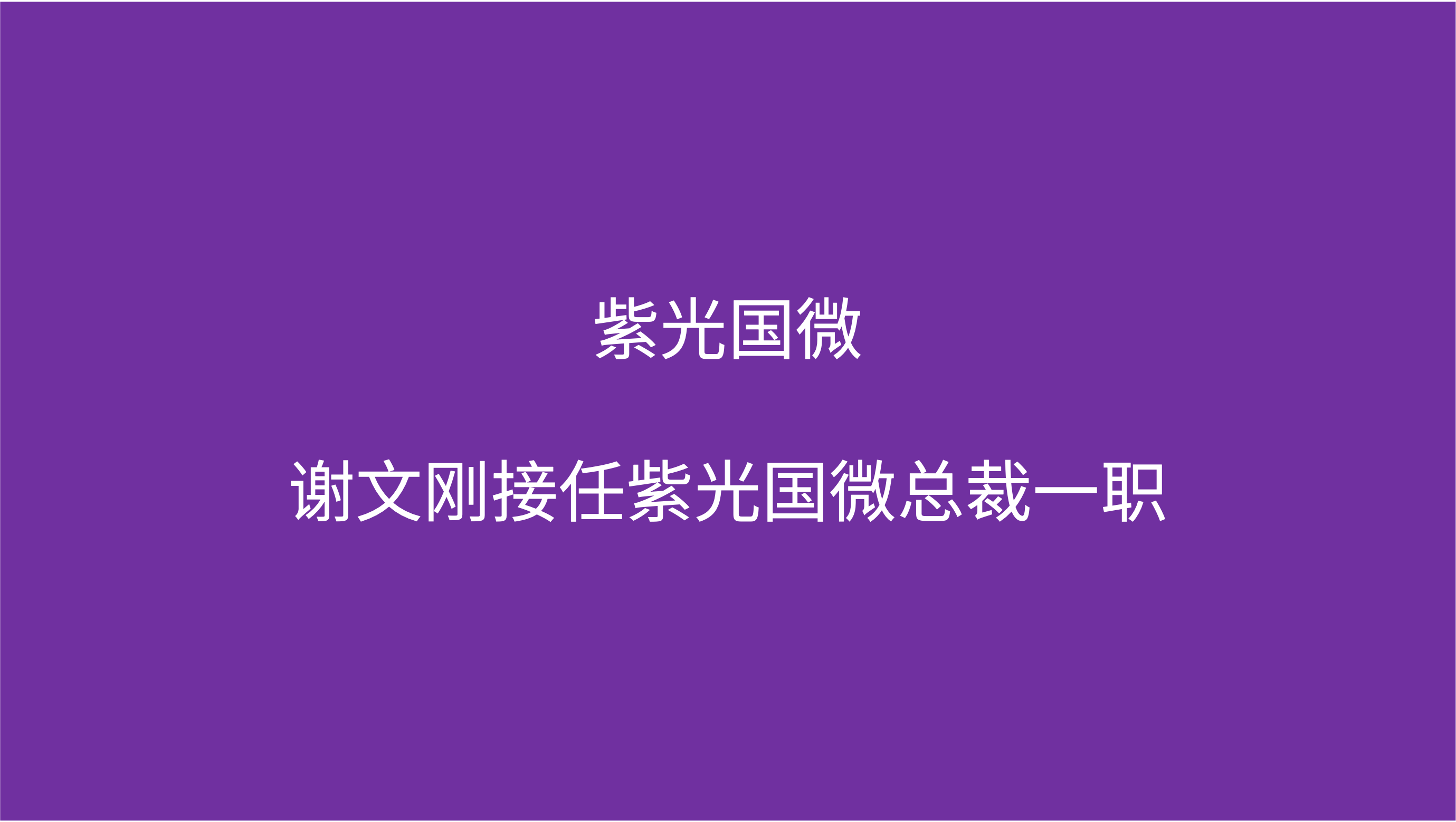 和记娱乐官网国微：谢文刚接任和记娱乐官网国微总裁一职